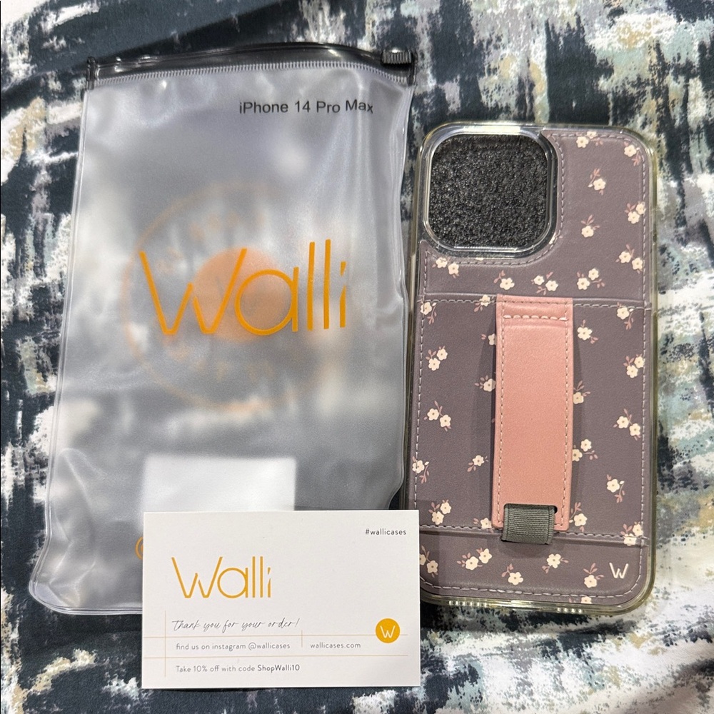 Elegant Floral Phone Case with Stand - Pink and Gray - Picture 7 of 8